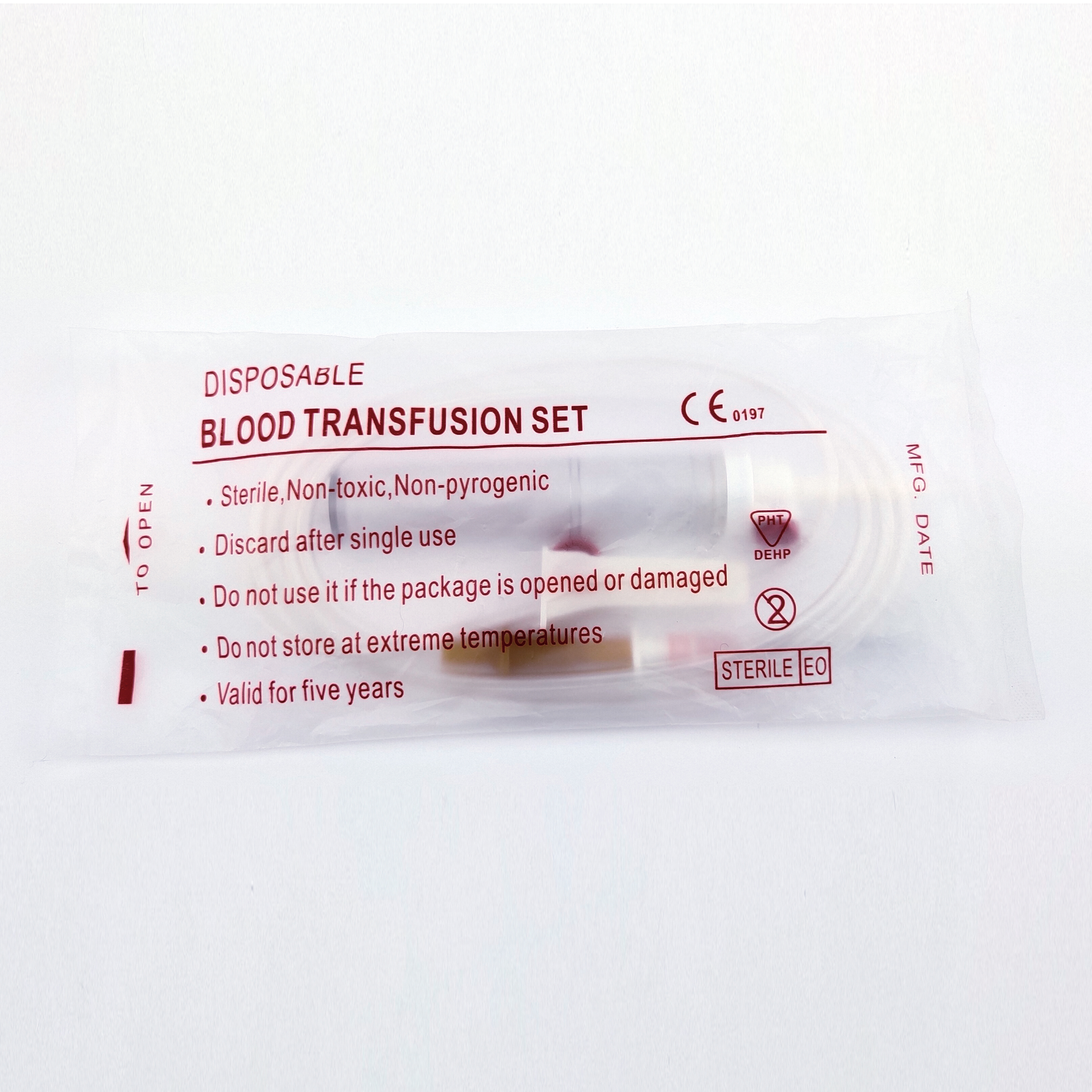 Set de transfusión de sangre desechable